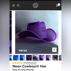 Neon Cowboy Hat- Glow in the Dark